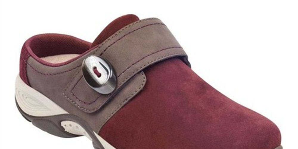 Sapatos Mule Easy Spirit Strap Equip Suede Feminino Vermelho Tamanho 8 M