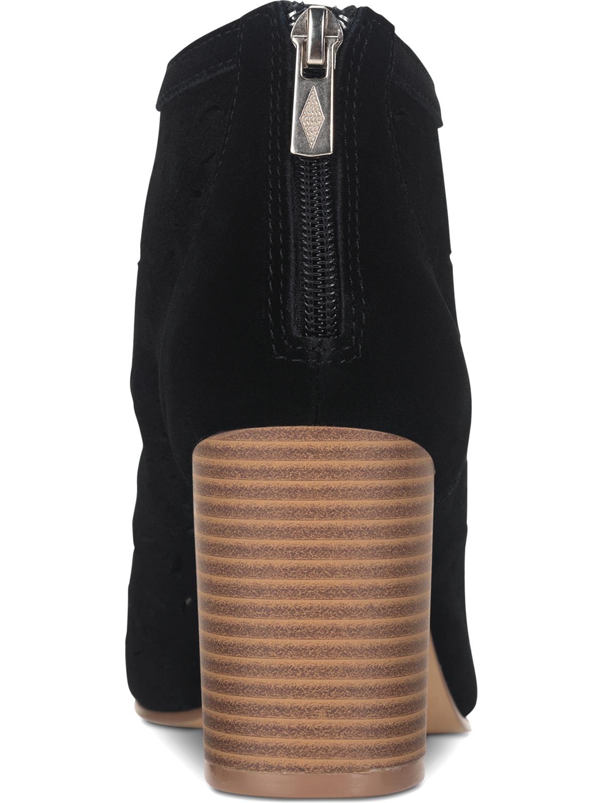 American Rag Glia Suede Perfurado Shooties Feminino Preto Tamanho 7,5 M