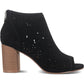 American Rag Glia Suede Perfurado Shooties Feminino Preto Tamanho 7,5 M
