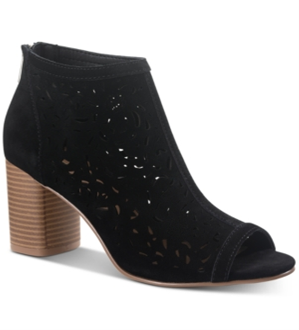 American Rag Glia Suede Perfurado Shooties Feminino Preto Tamanho 7,5 M