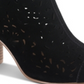 American Rag Glia Suede Perfurado Shooties Feminino Preto Tamanho 7,5 M