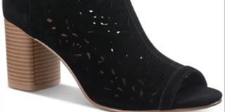 American Rag Glia Suede Perfurado Shooties Feminino Preto Tamanho 7,5 M