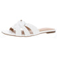 INC International Concepts Tênis feminino acolchoado, respirável e com biqueira quadrada Gargi, tamanho 8 M, branco