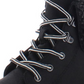 Botas femininas White Mountain com bico redondo e salto bloco, pretas, tamanho 9,5 M