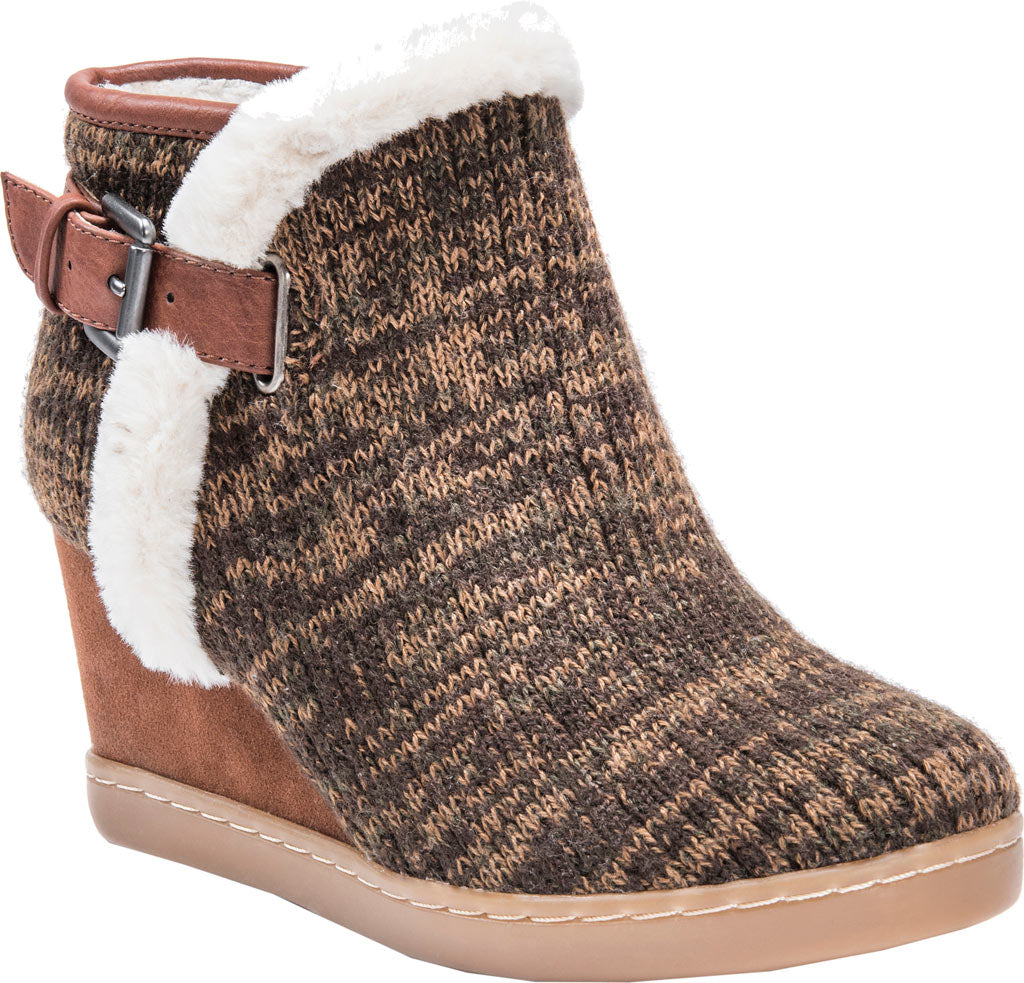 MUK LUKS Bota feminina plataforma marrom tamanho 8
