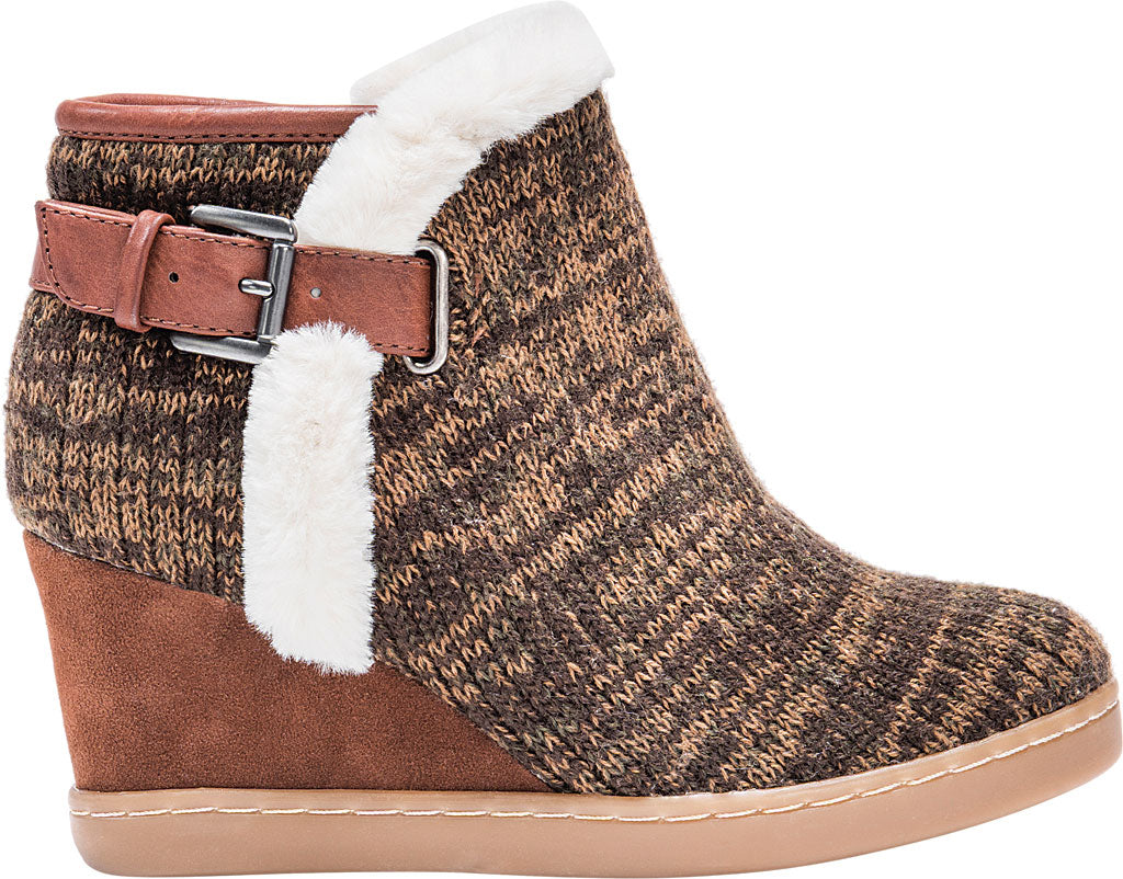 MUK LUKS Bota feminina plataforma marrom tamanho 8