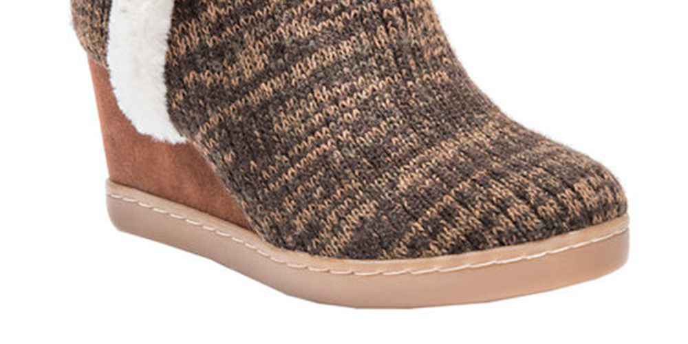 MUK LUKS Bota feminina plataforma marrom tamanho 8
