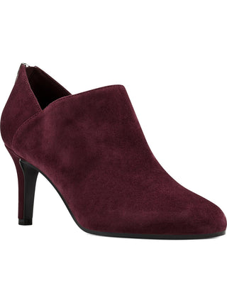 Botas femininas Bandolino Dawn Leather Almond Toe Ankle Fashion Vermelhas Tamanho 9 M