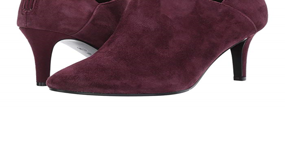 Botas femininas Bandolino Dawn Leather Almond Toe Ankle Fashion Vermelhas Tamanho 9 M
