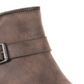 Botas femininas American Rag com zíper e fivela Accent Comfort Milly, bico redondo, salto bloco, marrom, tamanho 8,5 M