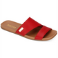 Sandálias rasteiras femininas Kenneth Cole Reaction Cutout, vermelhas, tamanho 5 M