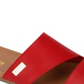 Sandálias rasteiras femininas Kenneth Cole Reaction Cutout, vermelhas, tamanho 5 M