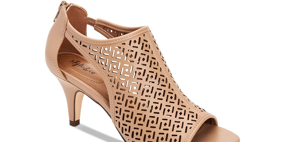 Sapatos femininos Hyrine Peep Toe D-orsay da Style &amp; Co., cinza, tamanho 5,5 M