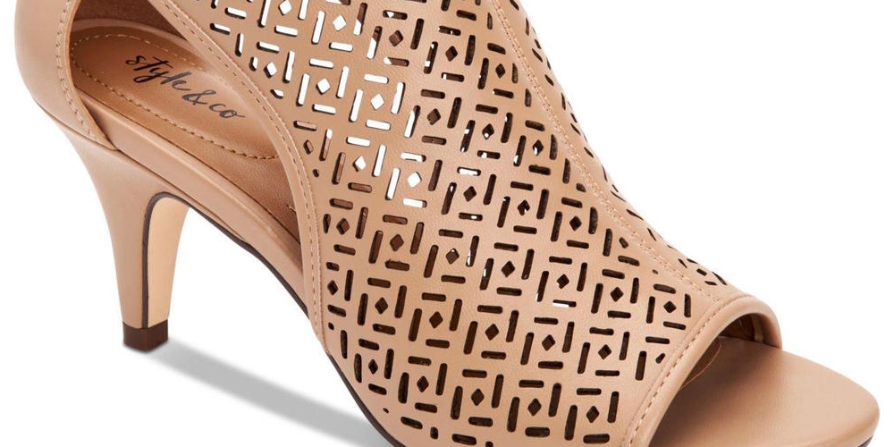 Sapatos femininos Hyrine Peep Toe D-orsay da Style &amp; Co., cinza, tamanho 5,5 M