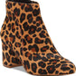 Botas femininas INC International Concepts Floriann com pelo de bezerro e estampa animal, marrom, tamanho 5,5 M