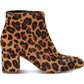 Botas femininas INC International Concepts Floriann com pelo de bezerro e estampa animal, marrom, tamanho 5,5 M