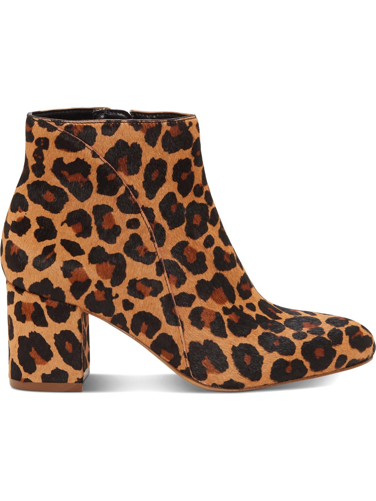 Botas femininas INC International Concepts Floriann com pelo de bezerro e estampa animal, marrom, tamanho 5,5 M