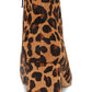 Botas femininas INC International Concepts Floriann com pelo de bezerro e estampa animal, marrom, tamanho 5,5 M