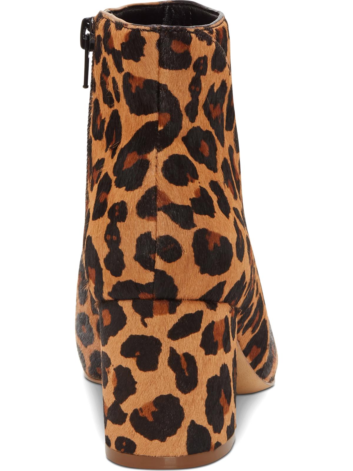 Botas femininas INC International Concepts Floriann com pelo de bezerro e estampa animal, marrom, tamanho 5,5 M