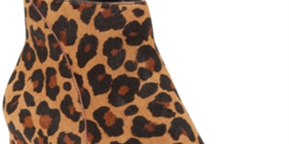 Botas femininas INC International Concepts Floriann com pelo de bezerro e estampa animal, marrom, tamanho 5,5 M