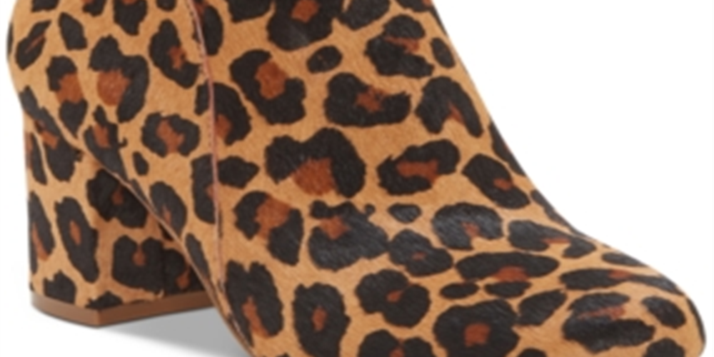 Botas femininas INC International Concepts Floriann com pelo de bezerro e estampa animal, marrom, tamanho 5,5 M