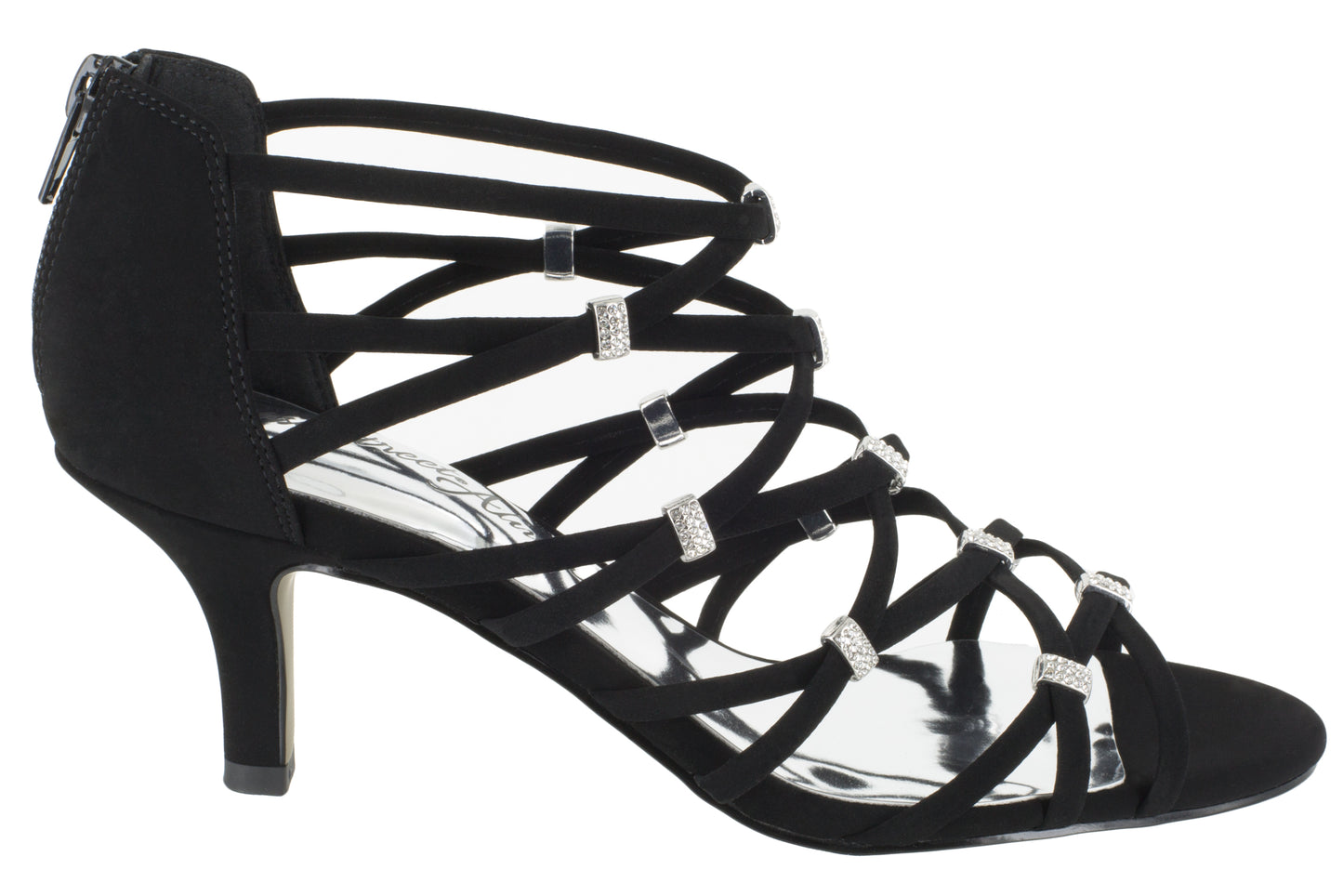 Sandálias de noite Nightingale femininas Easy Street, pretas, tamanho 9N