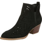 Botas femininas Victory Microsuede com recortes Carlos By Carlos Santana, pretas, tamanho 5,5 M