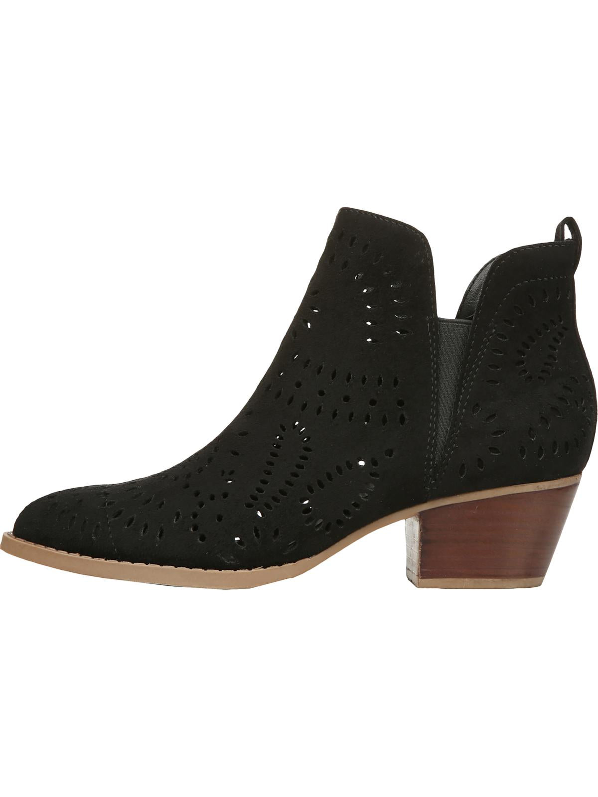 Botas femininas Victory Microsuede com recortes Carlos By Carlos Santana, pretas, tamanho 5,5 M