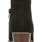Botas femininas Victory Microsuede com recortes Carlos By Carlos Santana, pretas, tamanho 5,5 M
