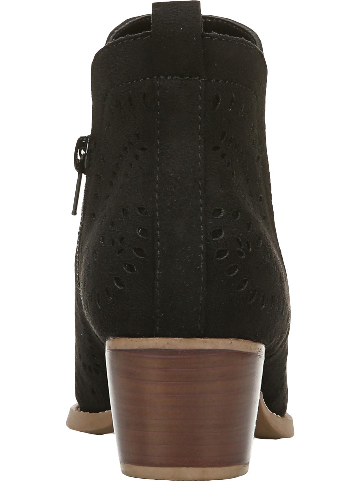 Botas femininas Victory Microsuede com recortes Carlos By Carlos Santana, pretas, tamanho 5,5 M