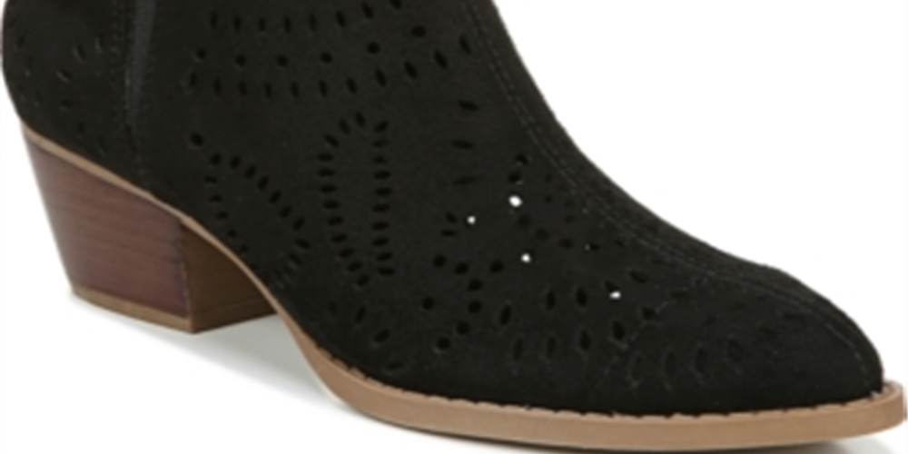 Botas femininas Victory Microsuede com recortes Carlos By Carlos Santana, pretas, tamanho 5,5 M