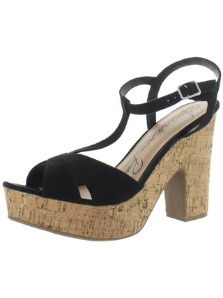 Sandálias sociais femininas American Rag Jamie1 Microsuede pretas tamanho 7,5 M
