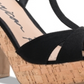 Sandálias sociais femininas American Rag Jamie1 Microsuede pretas tamanho 7,5 M