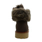 Botas femininas Cicela com bico amendoado e cano curto para clima frio, tamanho 6 M, marrom, Indigo Rd.