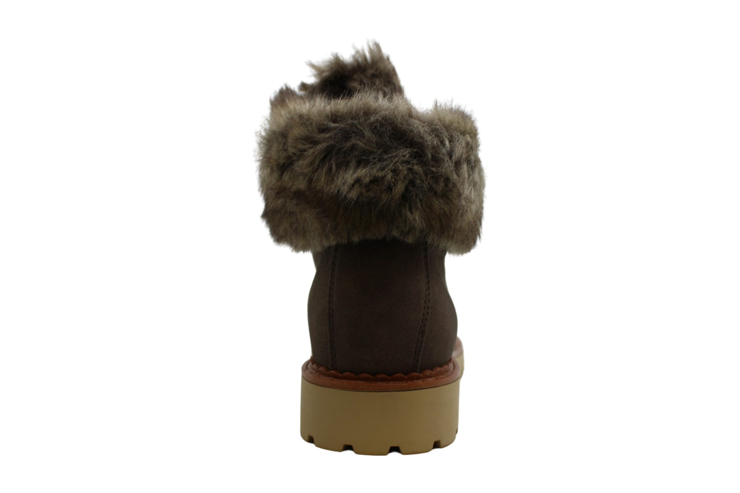 Botas femininas Cicela com bico amendoado e cano curto para clima frio, tamanho 6 M, marrom, Indigo Rd.
