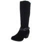 Botas femininas American Rag Tegan Suede de cano alto, pretas, tamanho 11 M