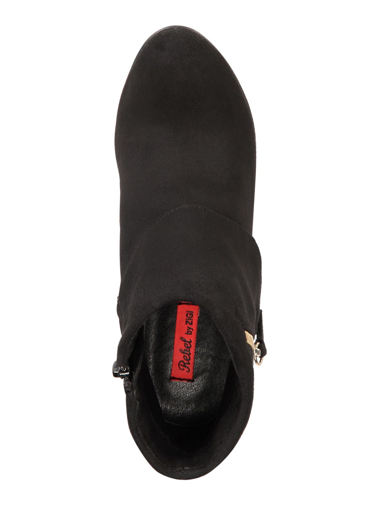 Bota feminina Rebel By Zigi Soho Zipper Accent Comfort Ksenia bico redondo salto plataforma preto tamanho 9 M