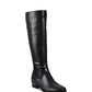 Botas femininas Bar III Vaylap de couro, bico amendoado, cano alto, para clima frio, pretas, tamanho 9,5 m