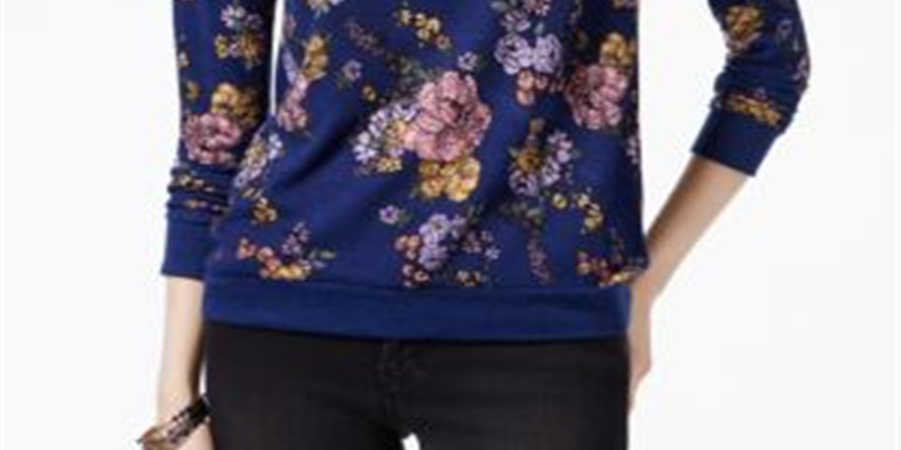 Moletom estampado Hippie Rose Juniors roxo tamanho XS