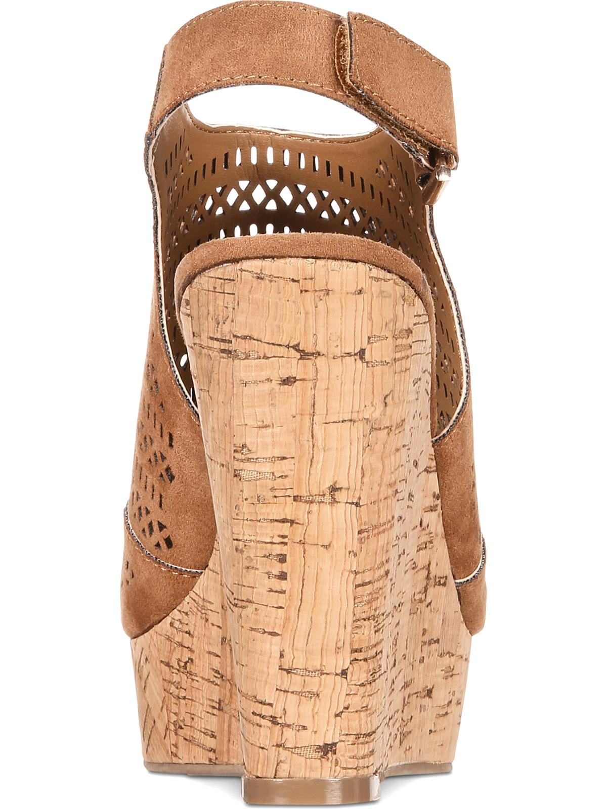 Sandálias plataforma femininas American Rag Charlize com bico aberto para ocasiões especiais, tamanho marrom - 9,5 m