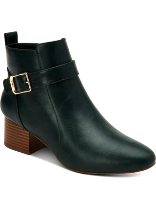 Botas femininas Charter Club Katiaa de couro sintético com fivela, verde, tamanho 7 M