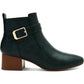 Botas femininas Charter Club Katiaa de couro sintético com fivela, verde, tamanho 7 M