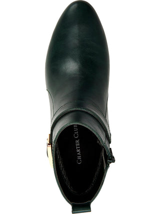 Botas femininas Charter Club Katiaa de couro sintético com fivela, verde, tamanho 7 M