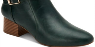 Botas femininas Charter Club Katiaa de couro sintético com fivela, verde, tamanho 7 M