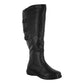 Bota feminina Easy Street Presley Plus Wide Calf, preta, tamanho 8 M