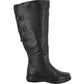 Bota feminina Easy Street Presley Plus Wide Calf, preta, tamanho 8 M