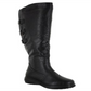 Bota feminina Easy Street Presley Plus Wide Calf, preta, tamanho 8 M