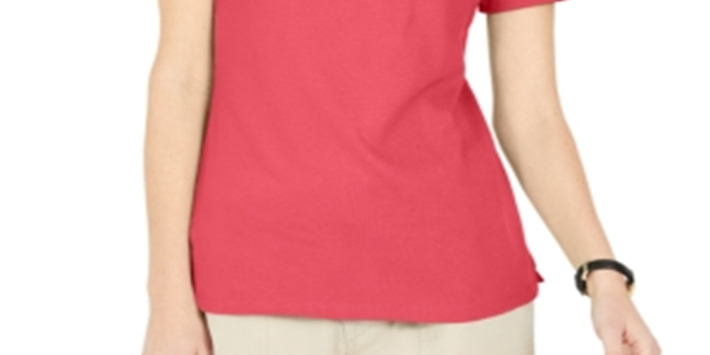 Karen Scott Top Feminino com Cadarço e Camadas, Coral Peônia, Tamanho GG