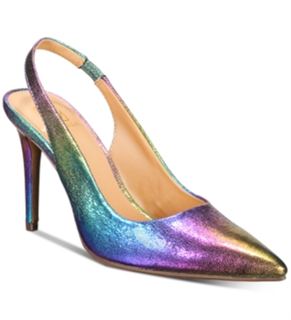 Material Girl Sapatos Darcie Femininos Arco-Íris Roxo Tamanho 5,5 M
