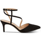 Sandálias femininas formais com tira no tornozelo e bico fino da INC International Concepts, pretas, tamanho 5,5 M